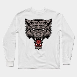 Dangerous and Scary Wolf Long Sleeve T-Shirt